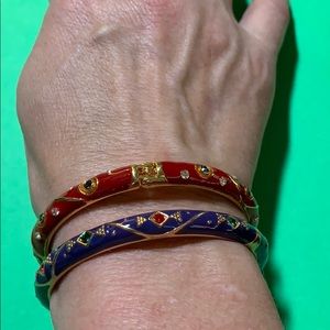 Joan Rivers Art Deco bangle set